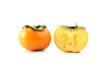 persimmon fruit isolated in white background
