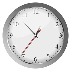 Vector gray wall clock