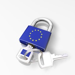 LUCCHETTO CHIUSO UNIONE EUROPEA © RealPhotoItaly