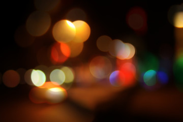 night city bokeh lights background