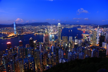Hong Kong in de schemering