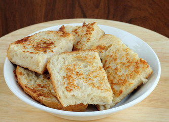 Breakfast with toasts