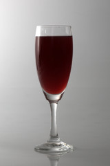 Red wine glass isolated on white background