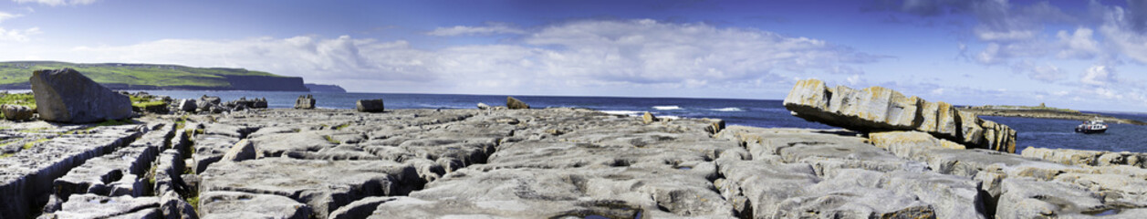 Fototapeta na wymiar Doolin's Bay, The Burren. Panorama