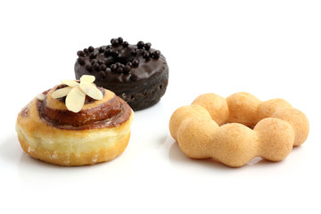 Mix Donut isolated in white background