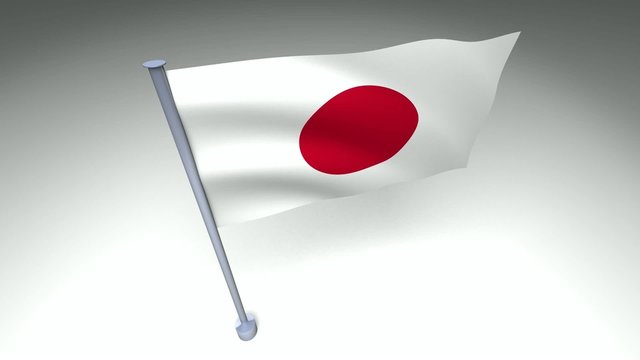 Japan flag on a pole