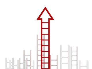 ladder of success red arrow