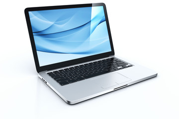 Laptop with blue graphics - 35062950