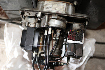 Obraz premium chaudière au fioul, détail