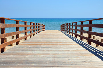 Obraz premium Steg zum Strand