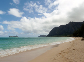 Waimanalo Beach on Oahu, Hawaii