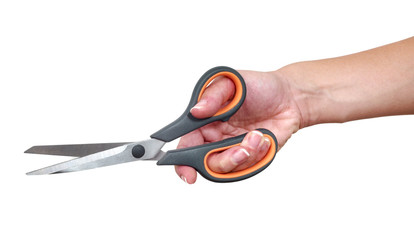 Woman with scissors.