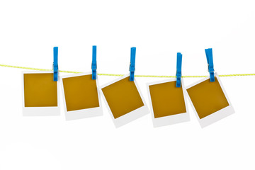 Fotos auf einer Wäscheleine