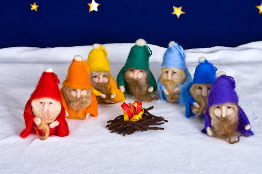 Seven rainbow dwarfs