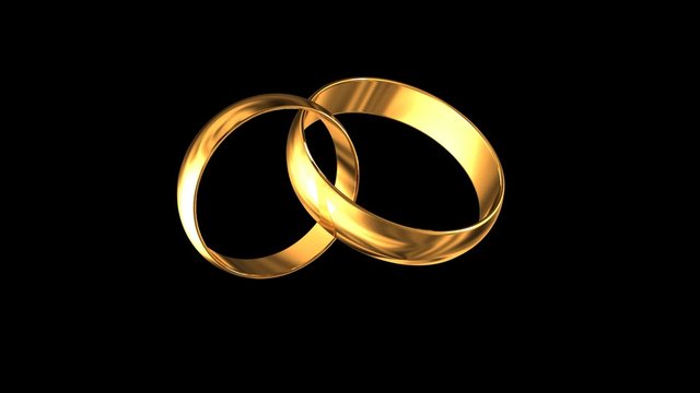 Wedding rings with the alpha channel