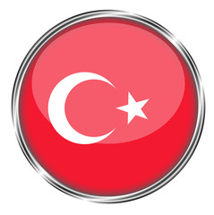 Button Badge of Turkey