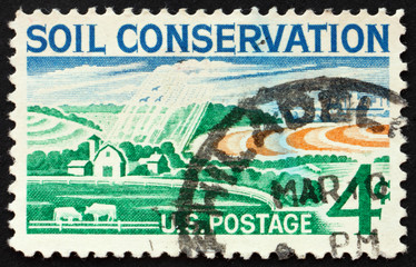 Postage stamp USA 1959 Modern Farm