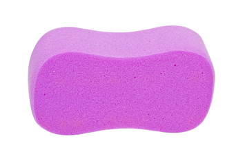 Bright sponge on a white background