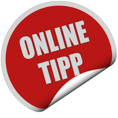 Sticker rot rund curl unten ONLINE TIPP