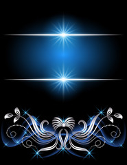 Background with silver ornament