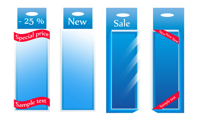 Sale glass boxes. Vector