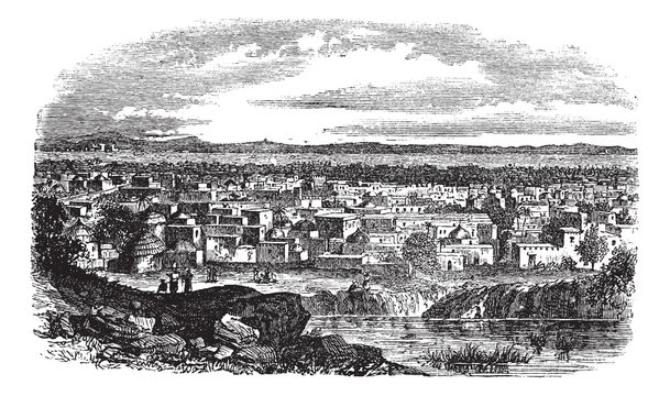 City Of Kano, Nigeria Vintage Engraving