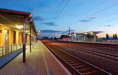 Fototapeta na wymiar Passenger train station