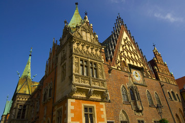 Fototapeta na wymiar Rathaus - Breslau - Polen