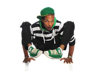 Hip Hop Dancer Balancing on Hands