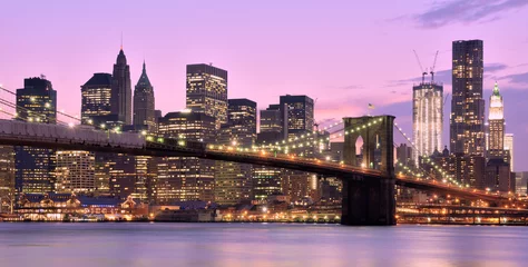 Papier Peint photo Lavable New York Brooklyn Bridge