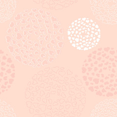 Бесшовная текстура из сердец розовая