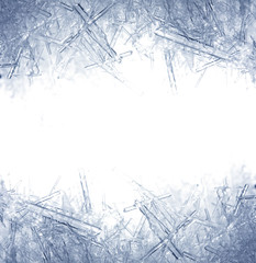 Closeup of ice crystals