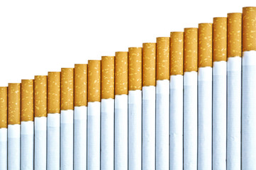 Cigarettes isolated on white background