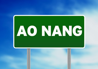 Green Road Sign - Ao Nang, Thailand