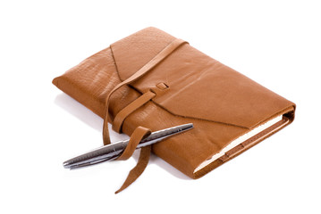 Leather Notebook and Pen