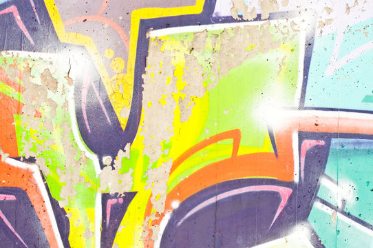 Urban graffiti close-up