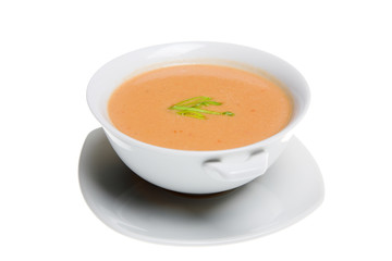 soup in white bowl