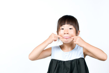変顔女の子
