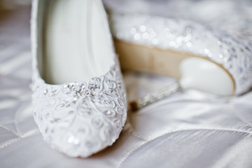 Fototapeta na wymiar Wedding shoes for the bride