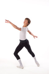 dancer in pose isolated on white background