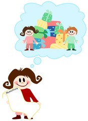 Kind mit Wunschliste