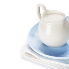 white ceramic jug with milk