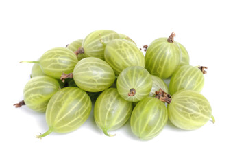 Some gooseberry isolation  on a white background