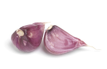garlic   isolation  on white