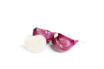 garlic   isolation  on white