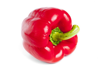 Red paprika (pepper) isolated on a white background