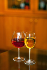 two wine glasses