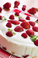 Gâteau fraises et framboises