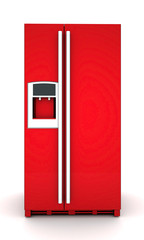 Picture a beautiful refrigerator on a white background