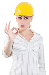 Girl with hard hat